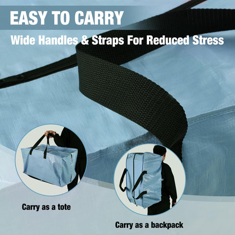 WORKPRO bags include a clear tag pocket for quick content labeling.