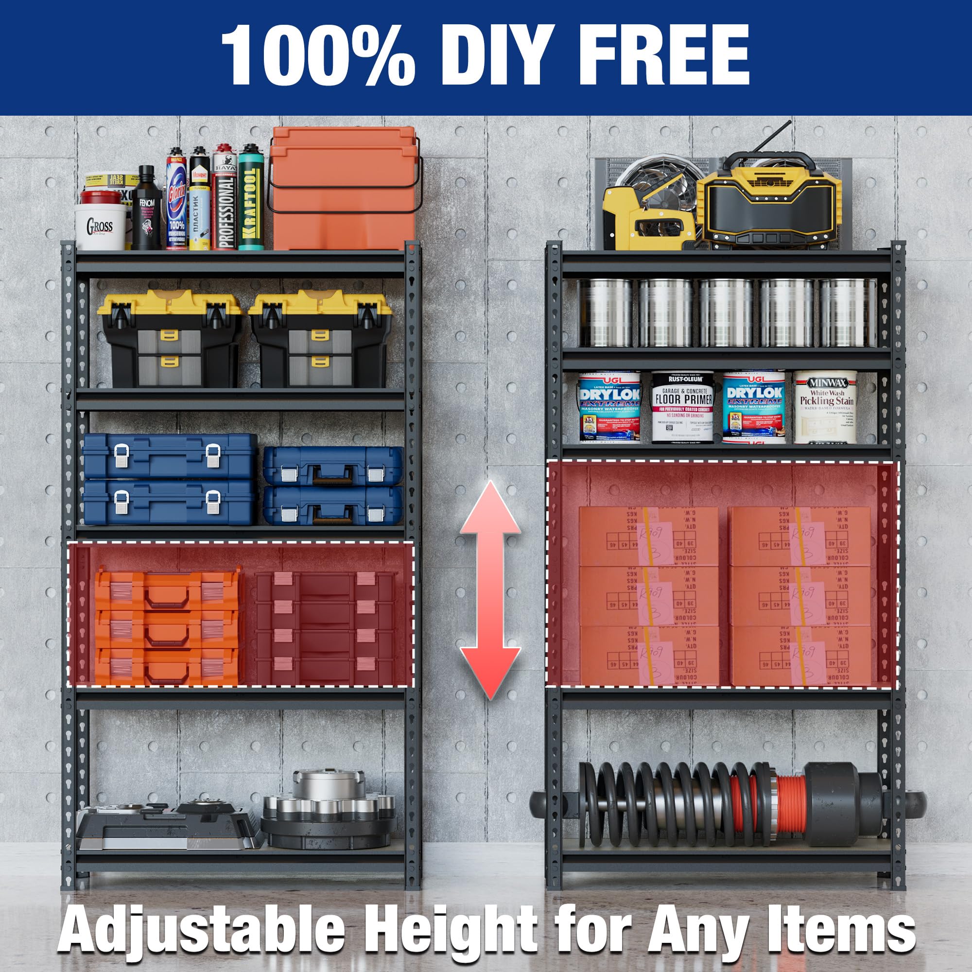 WORKPRO rust-resistant steel frame withstands daily use