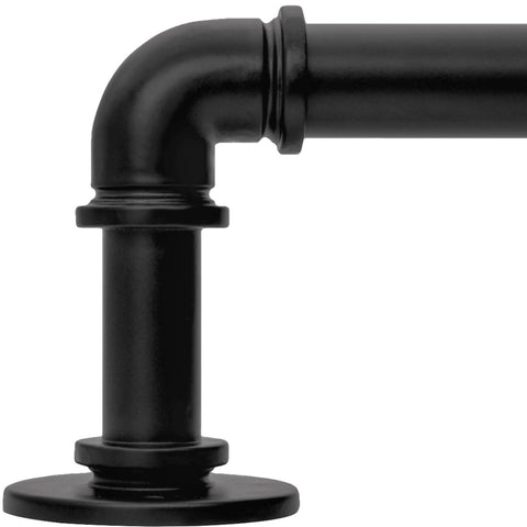 WORLD RODS black curtain rod, 18–88 inch, versatile for living rooms and bedrooms