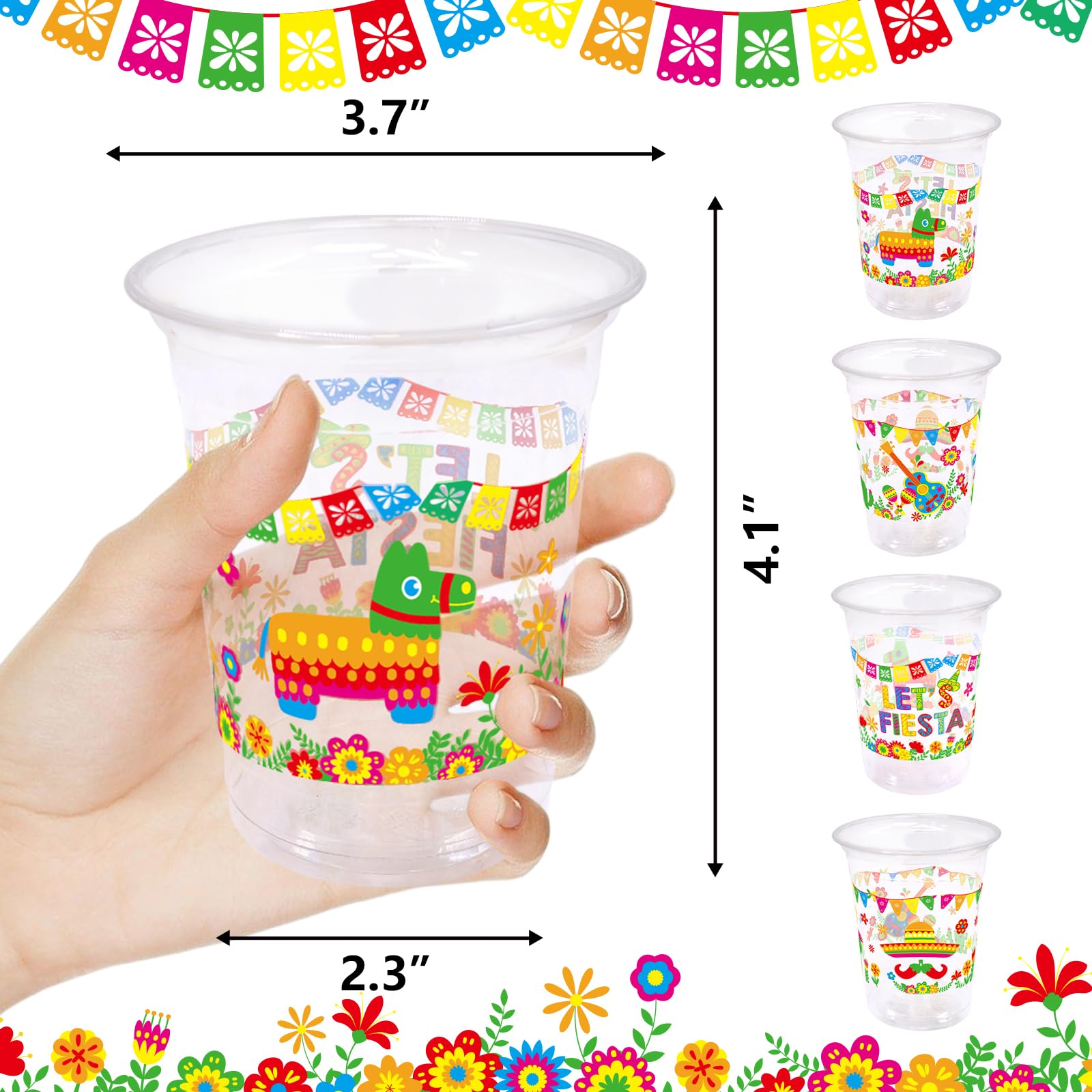 WorldBazaar Fiesta Cup 12oz pattern 3, vibrant pattern ideal for Cinco de Mayo