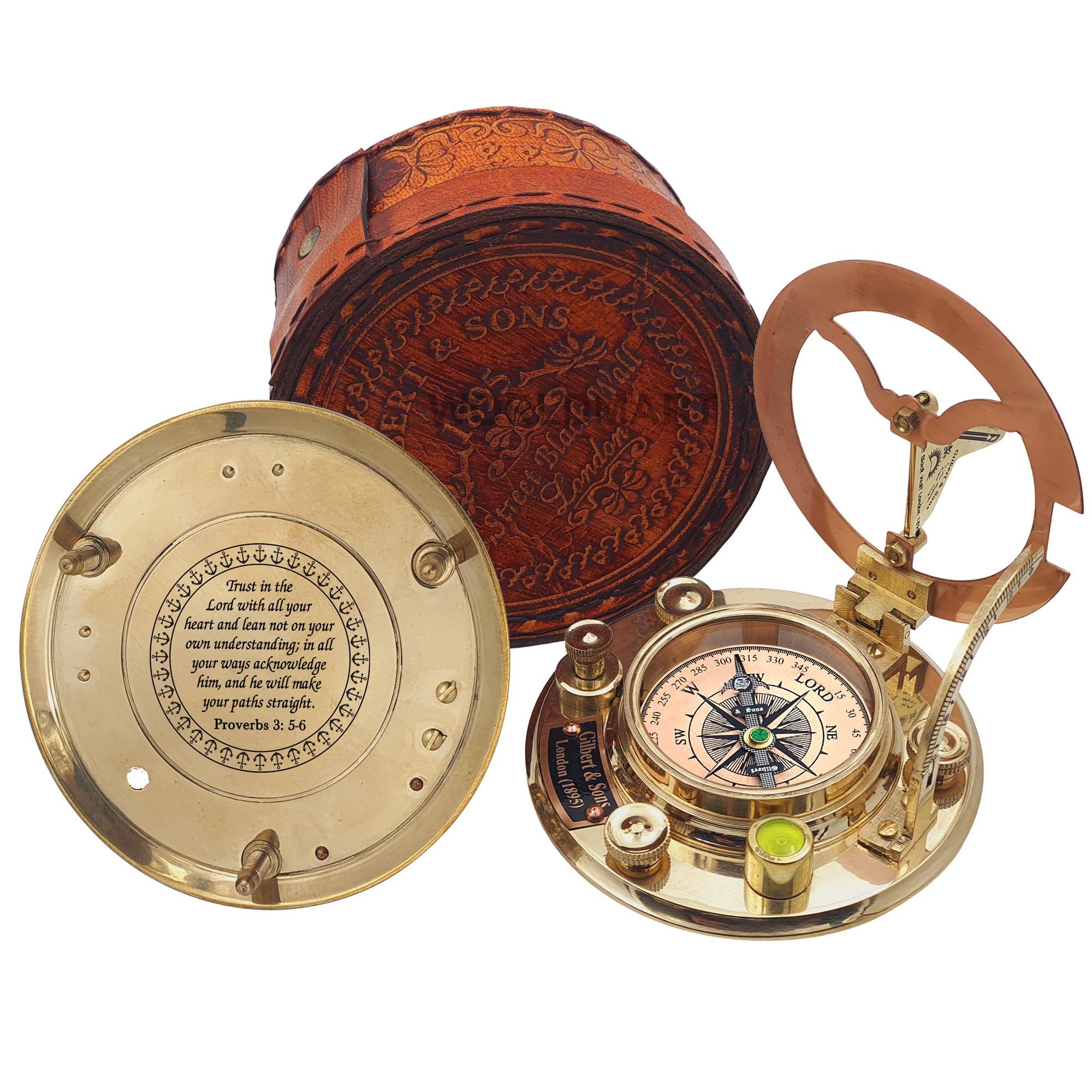 Worldmart gift box packaging presenting the sundial compass