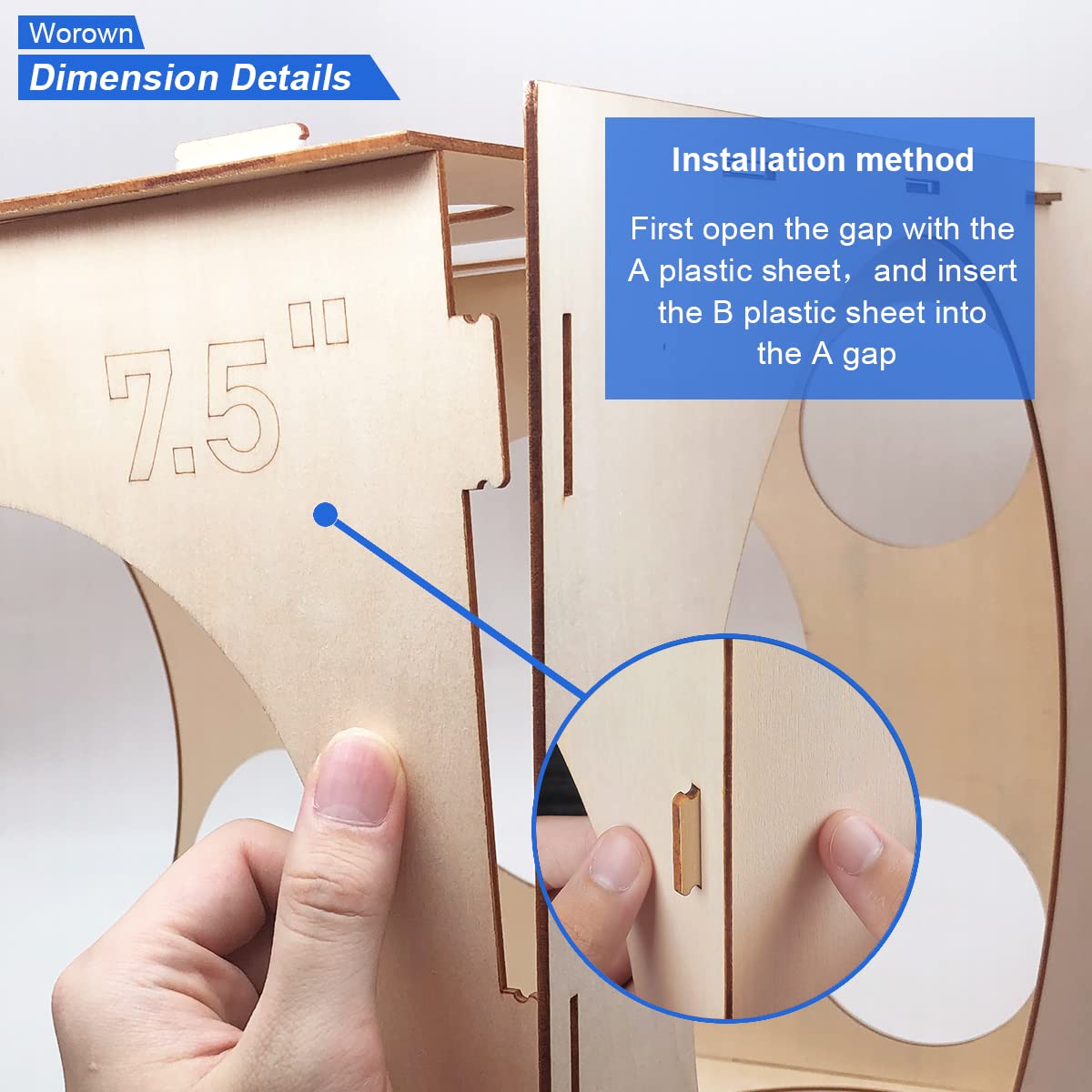 Worown collapsible balloon measurement box in collapsed form, portable for on-the-go decorations.