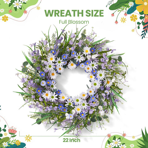 Worthyeah front-door wreath greets guests with fresh seasonal charm.