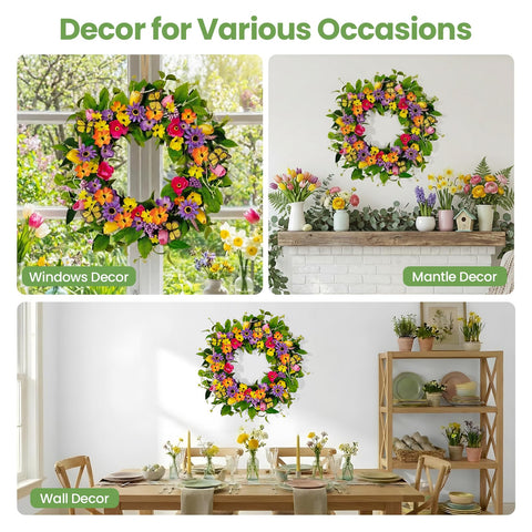 Worthyeah indoor and covered outdoor porch wreath suits multiple spaces alike.