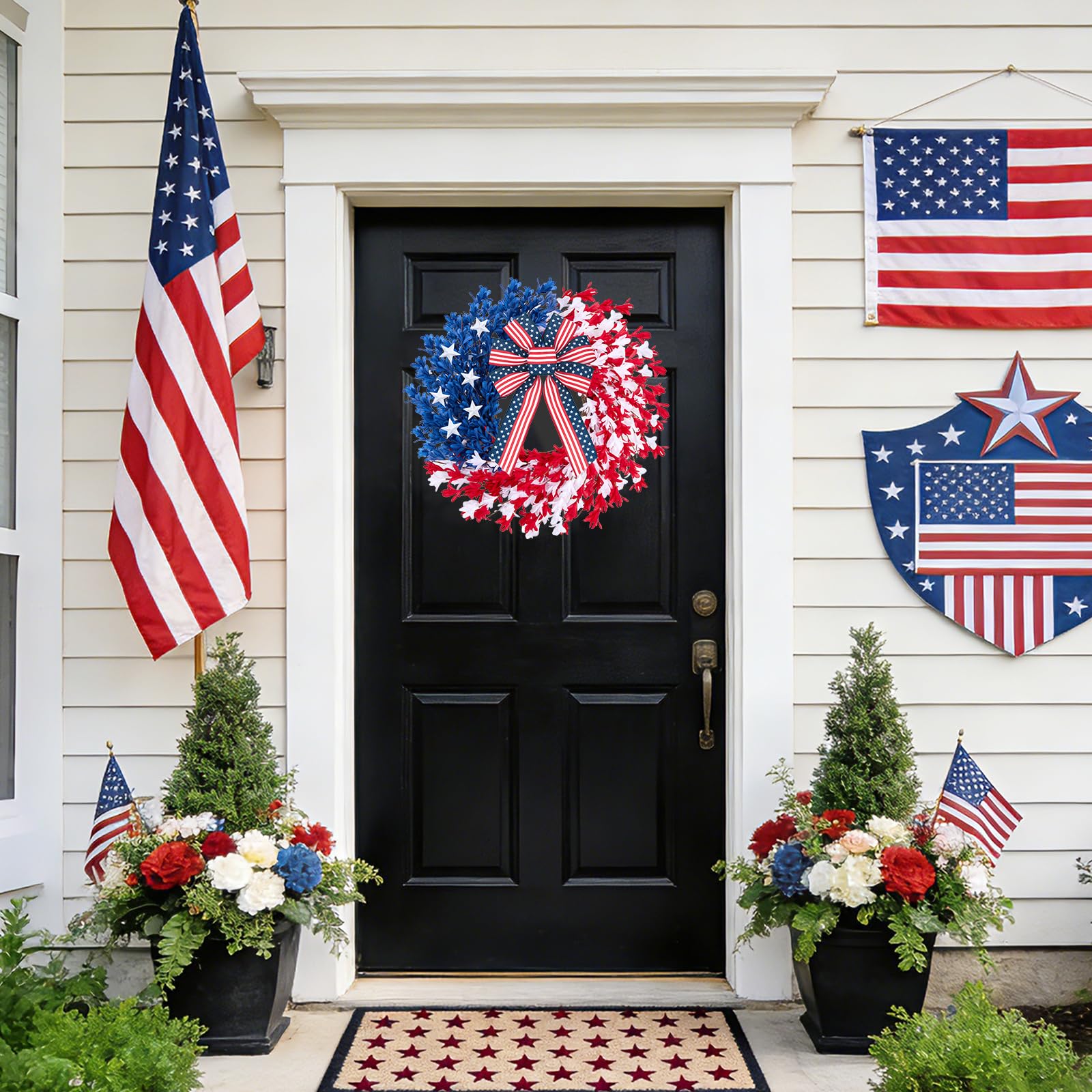 Worthyeah wreath suitable for outdoor or indoor display.