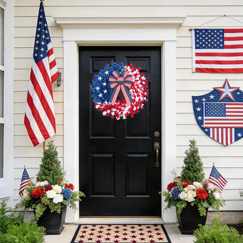 Worthyeah wreath suitable for outdoor or indoor display.