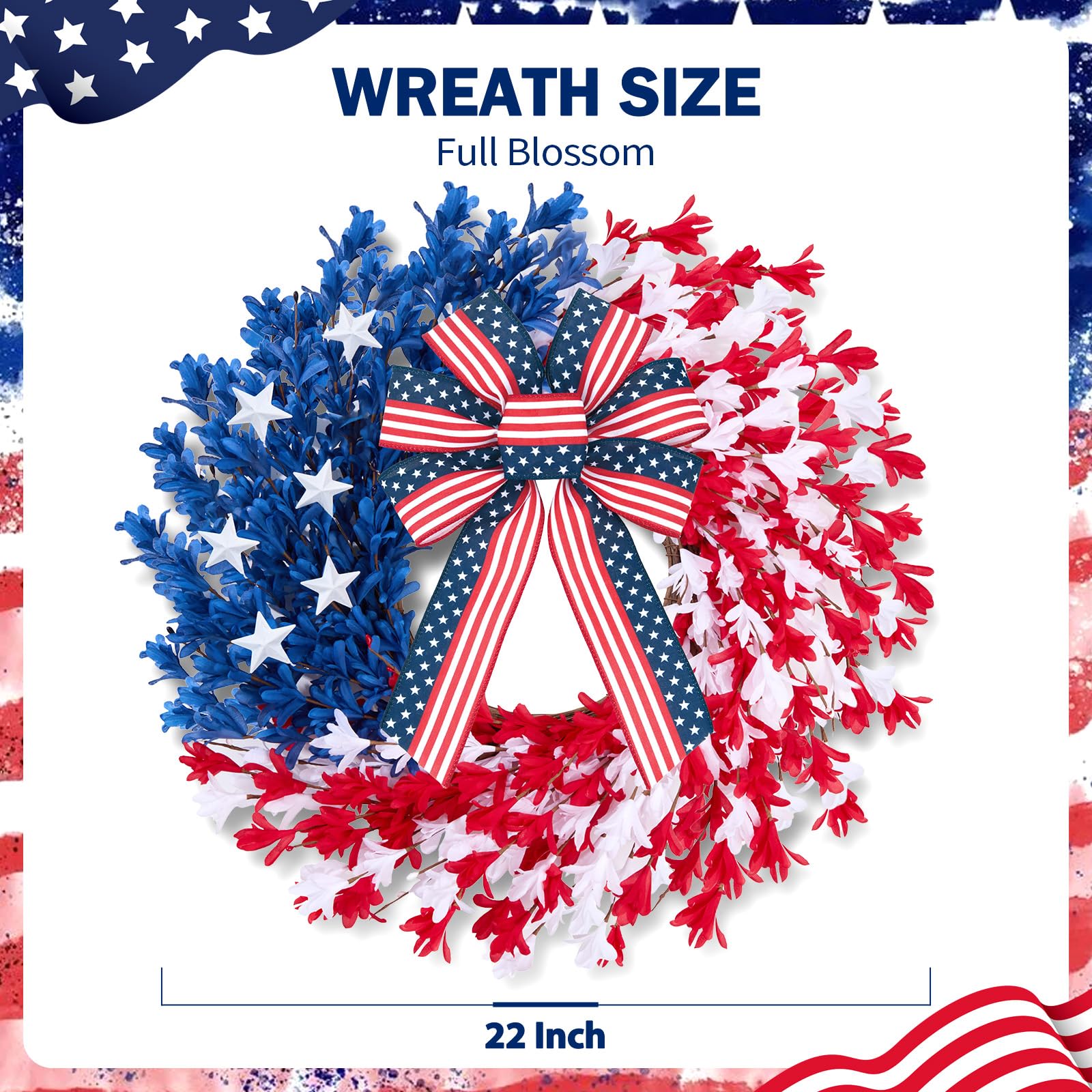 Worthyeah 22inch wreath showcases full design and bold colors.