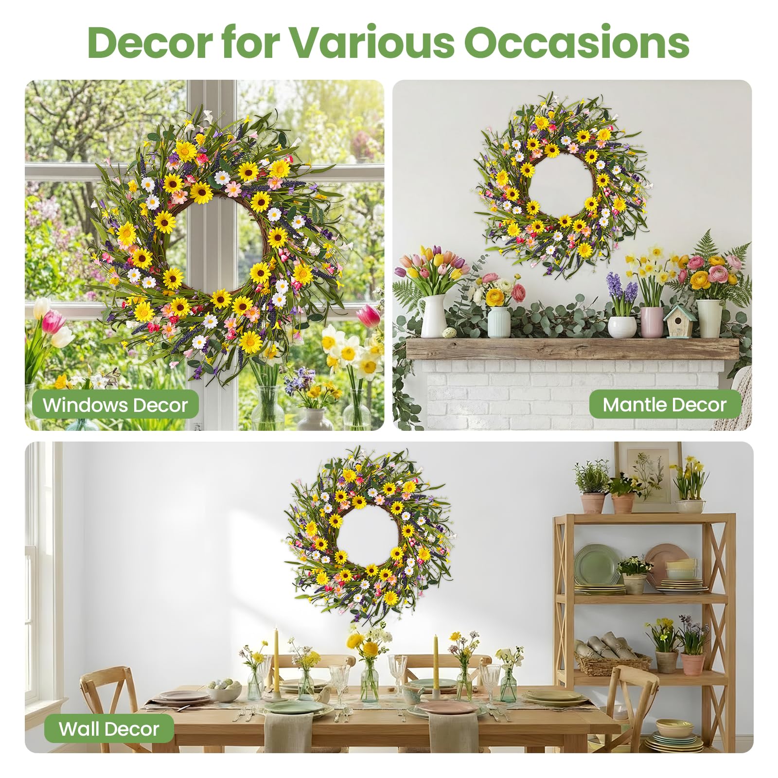 Worthyeah ready-to-hang spring wreath for instant ambiance