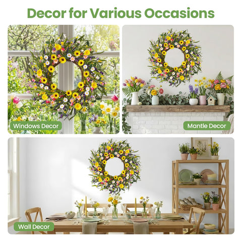 Worthyeah ready-to-hang spring wreath for instant ambiance