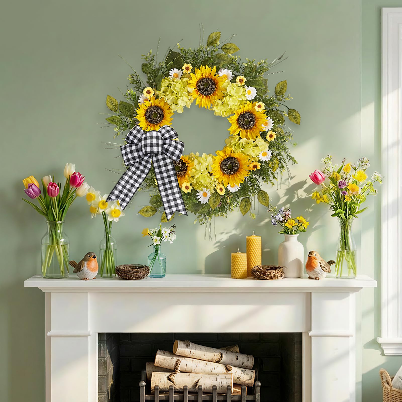 Worthyeah wreath eucalyptus leaves create lush greenery year round.