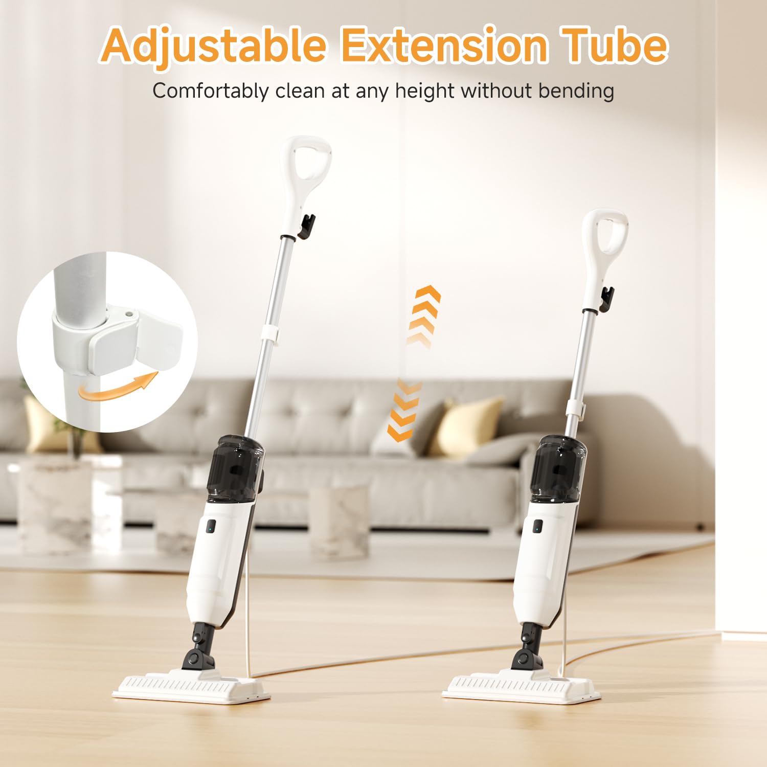 Wotaste Steam Mop includes accessories for windows and surfaces.