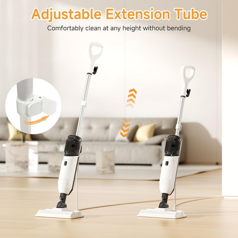 Wotaste Steam Mop includes accessories for windows and surfaces.