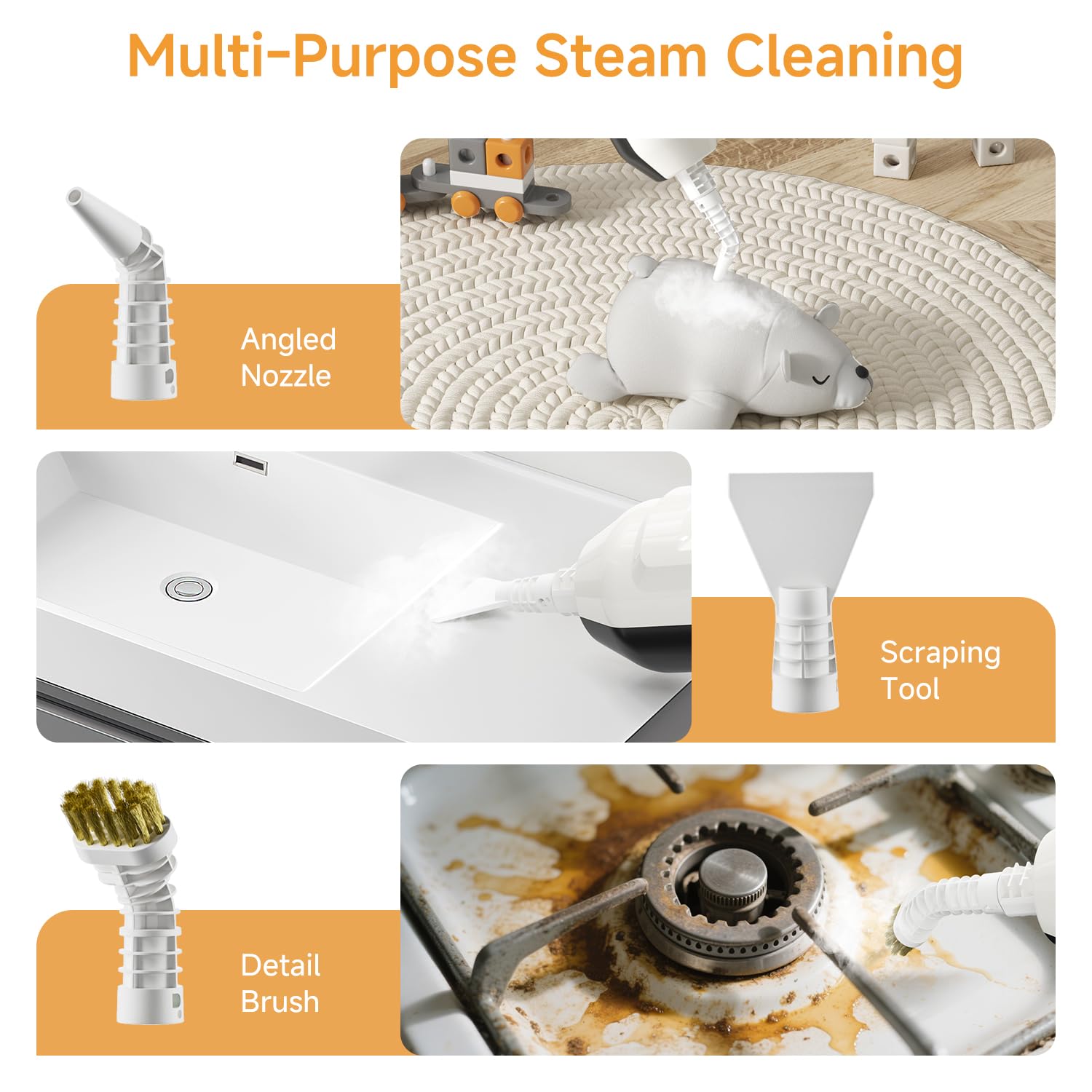 Wotaste Steam Mop has a self-standing design for easy storage.