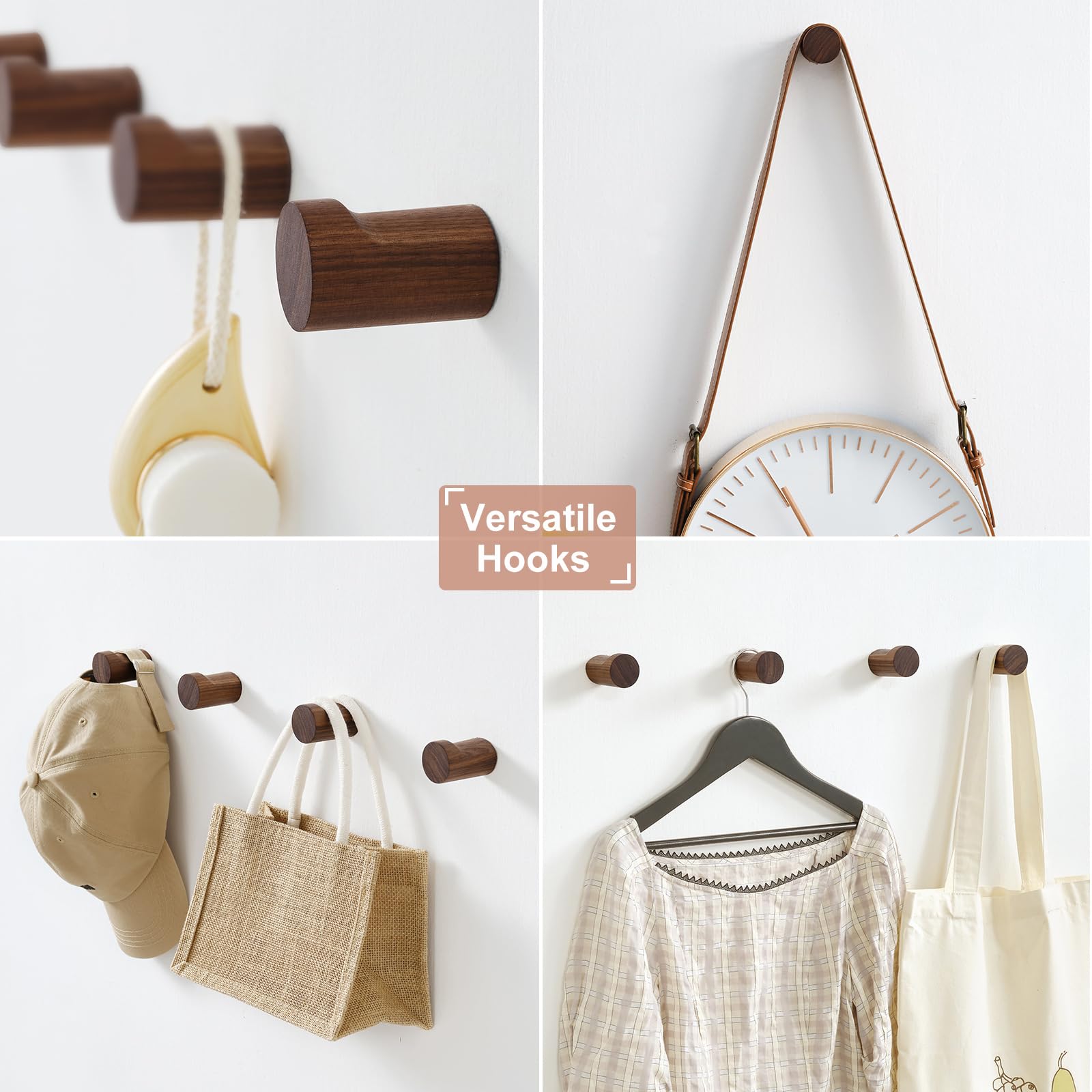 WOVRAN wall hook mounted with coats and bags for everyday organization.
