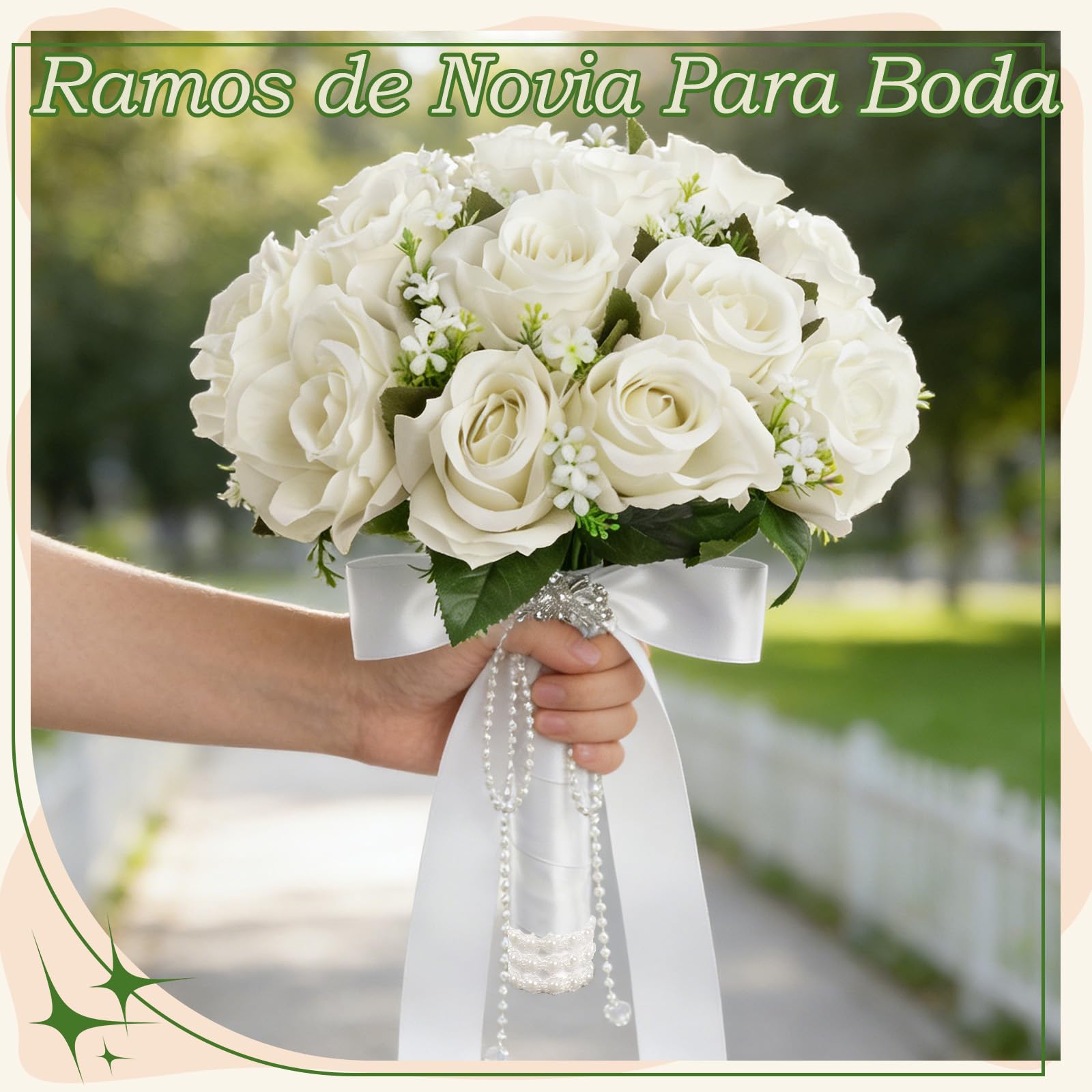 Wowagoga artificial rose 12-inch bouquet for altar and church décor