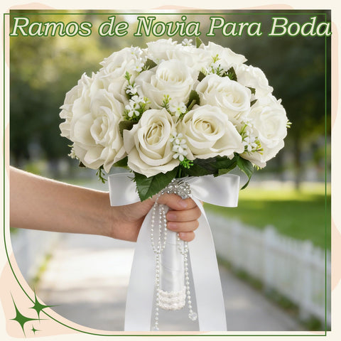 Wowagoga artificial rose 12-inch bouquet for altar and church décor