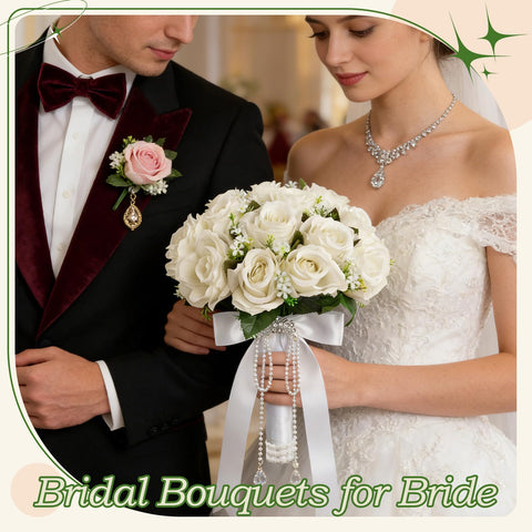 Wowagoga white bouquet for church altar and ceremony décor