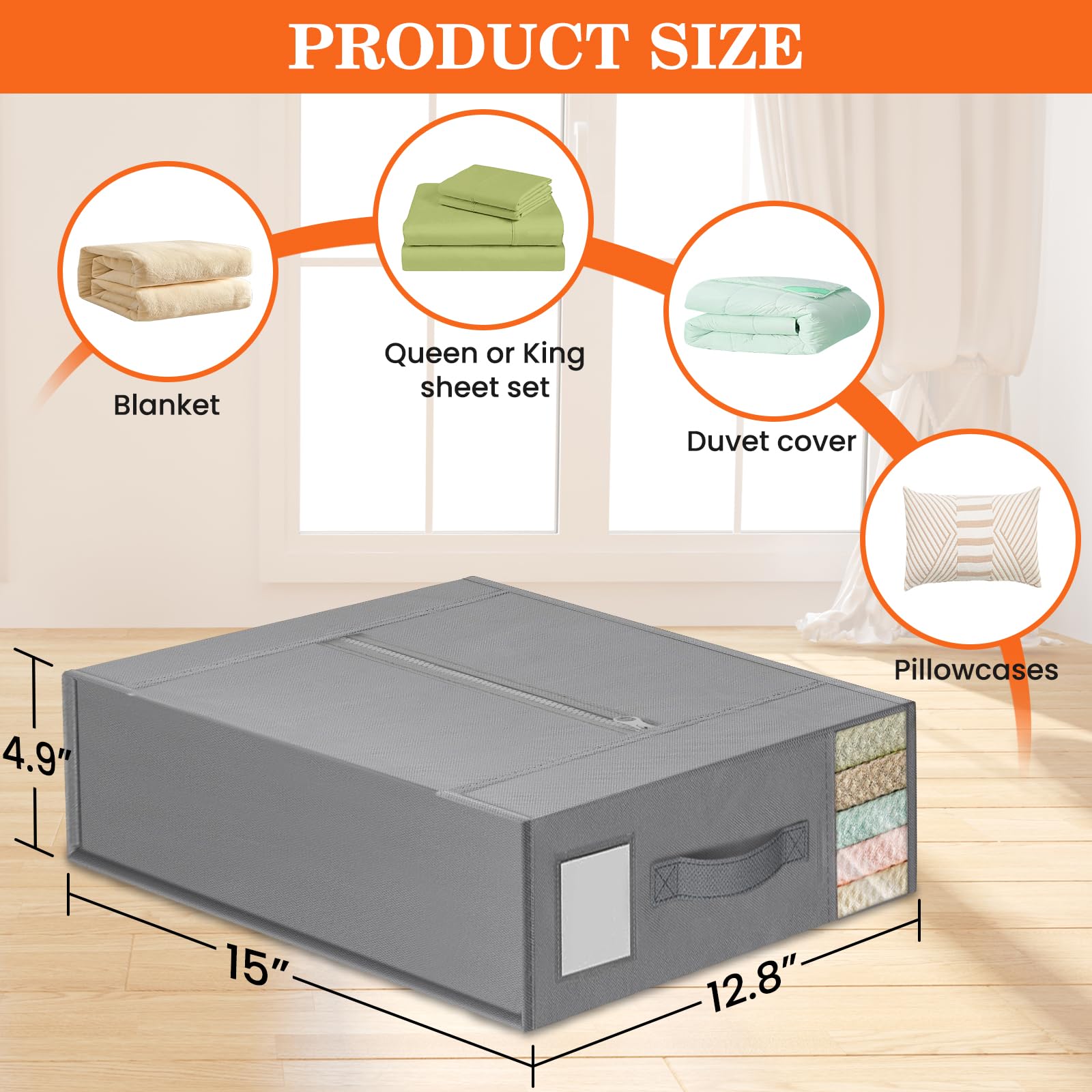 WOWBOX sheet organizer durable zipper ensures secure access and protection.