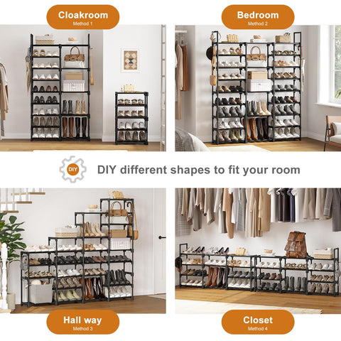 WOWLIVE compact vertical storage frees floor space in closet