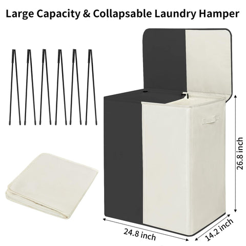 WOWLIVE double compartments help sort lights and darks efficiently.