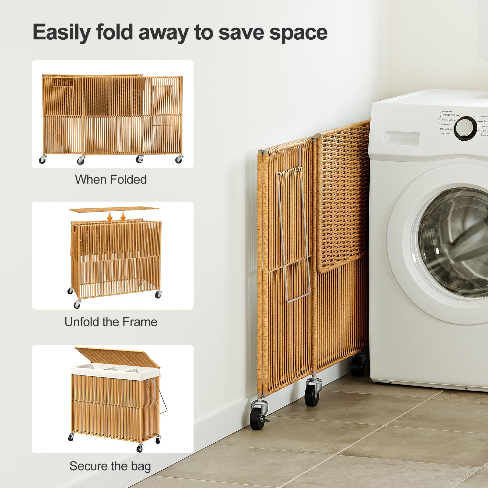 WOWLIVE foldable design stores compactly when not in use.