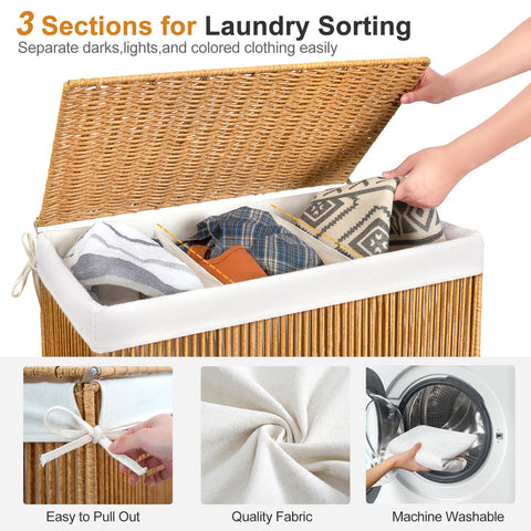 WOWLIVE handwoven PP rattan frame combines durability with a stylish look.