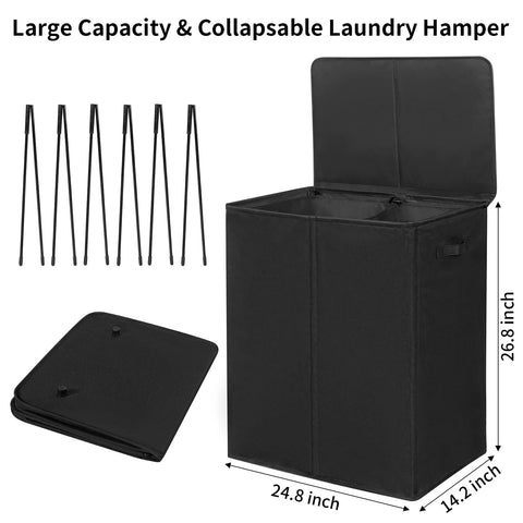 WOWLIVE six-fiber rods keep the basket upright when loaded.