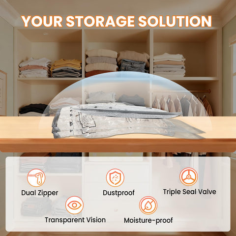 Wowtron vacuum bags reusable durable material for multiple trips
