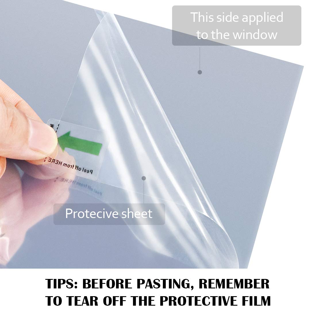 WPCTEV environmentally friendly window film enhances aesthetics without adhesives.