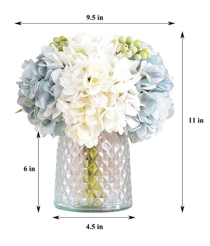 Wracra artificial flowers vase centerpiece perfect for dining tables