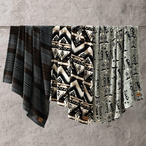 Wrangler Sherpa throw blanket texture detail showing plush warmth for evenings