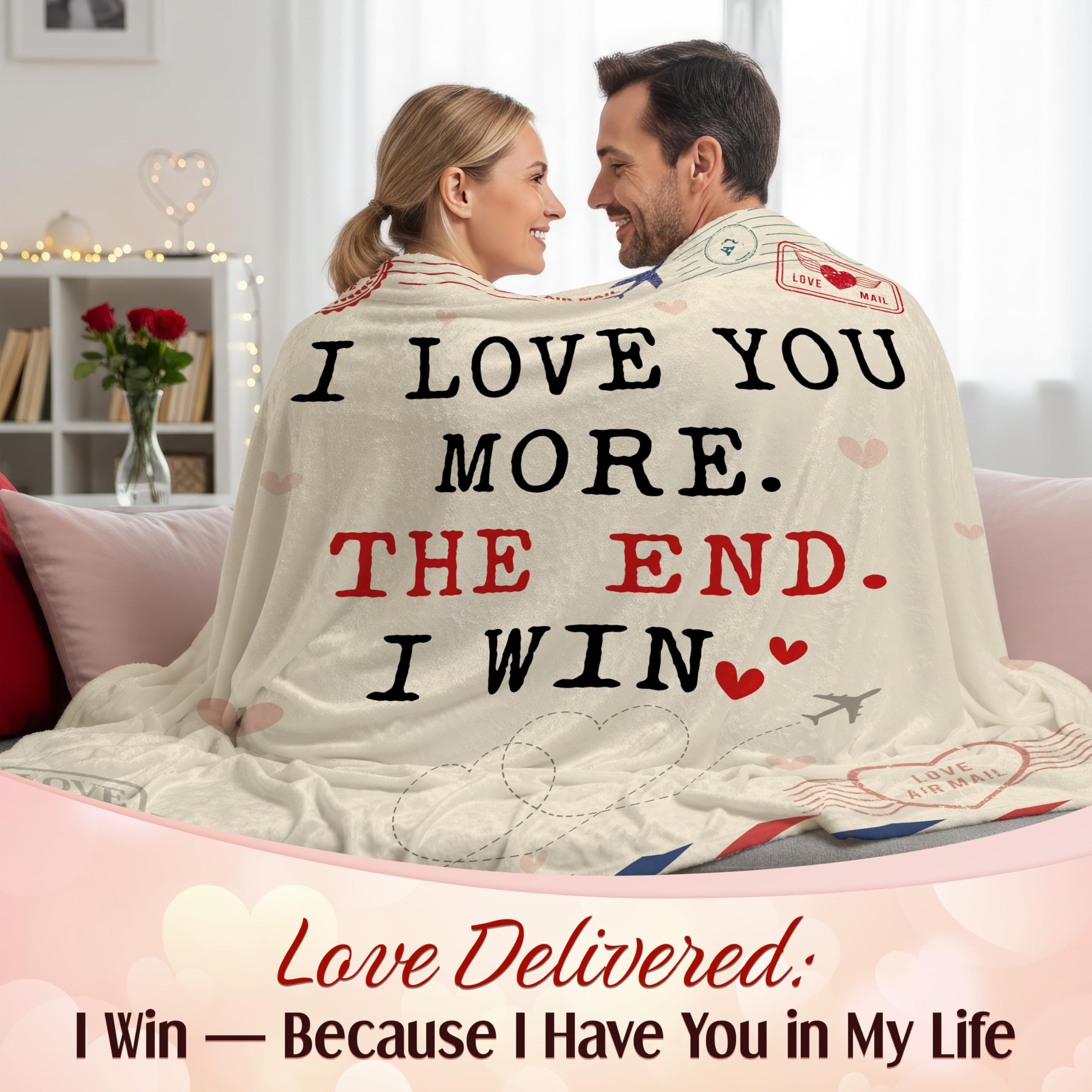 Wrapix anniversary throw blanket folded neatly, a perfect cozy gift for couples.