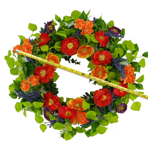 WreathDream 22-inch diameter serves as a bold seasonal accent
