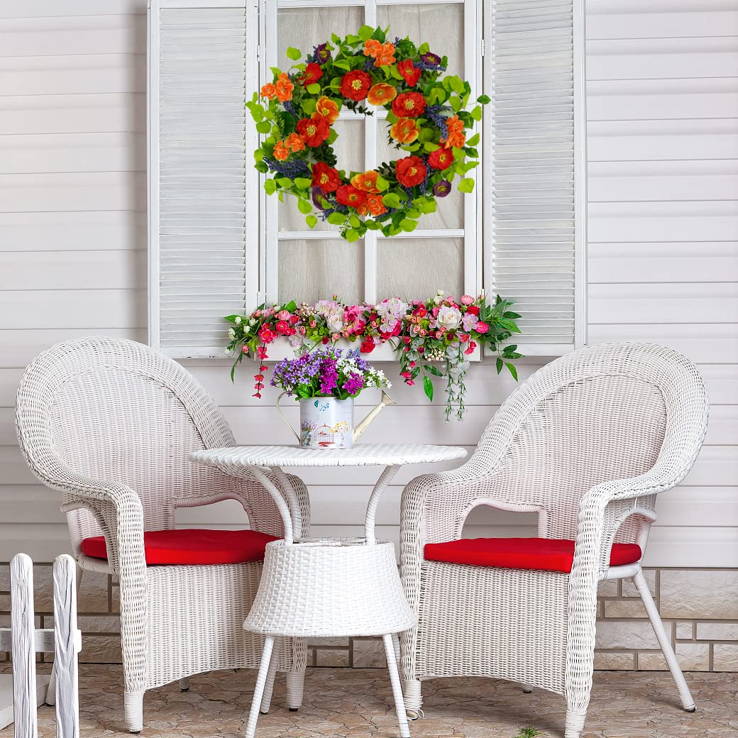 WreathDream cherry-blossom accents brighten the arrangement