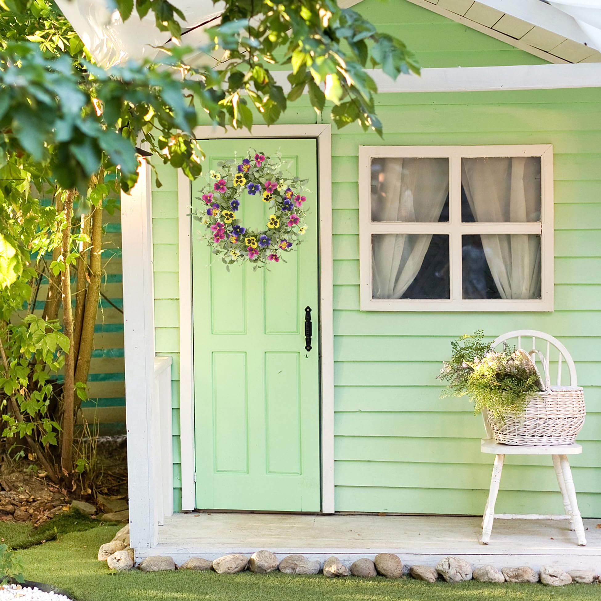 WreathDream easy-clean wreath resists weathering for long-lasting display