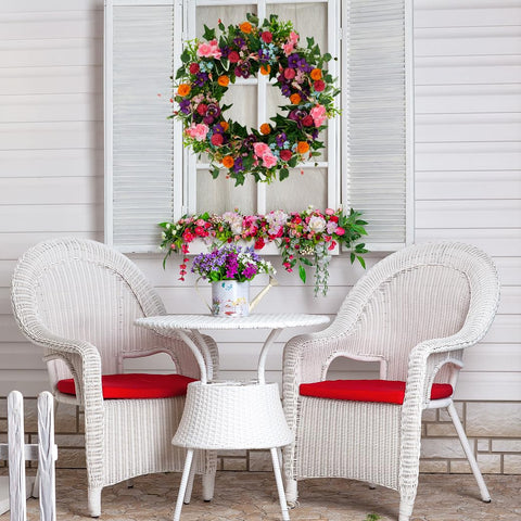 WreathDream indoor-outdoor wreath versatile for doors, walls, or windows.