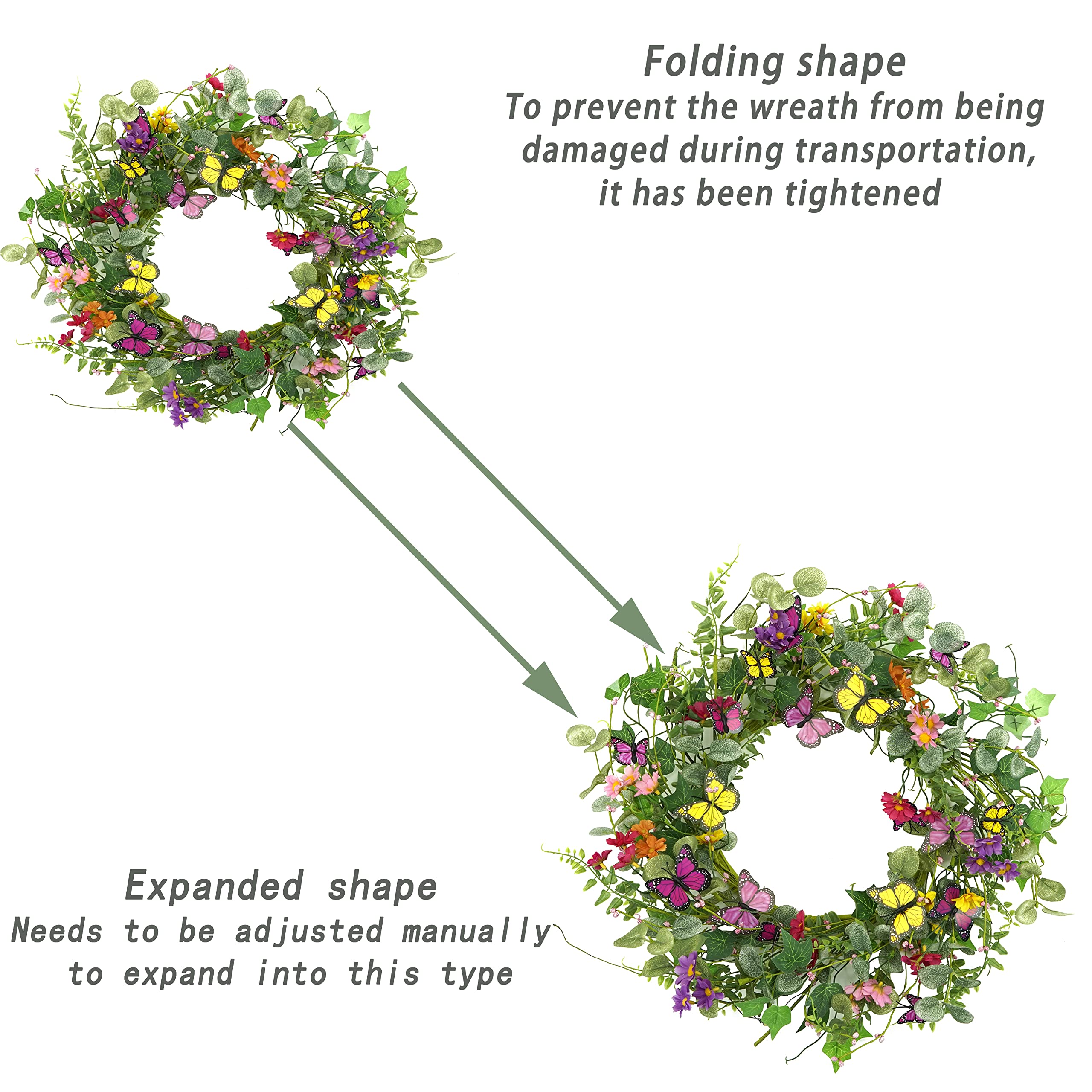 WreathDream indoor-outdoor wreath adapts to farmhouse style.