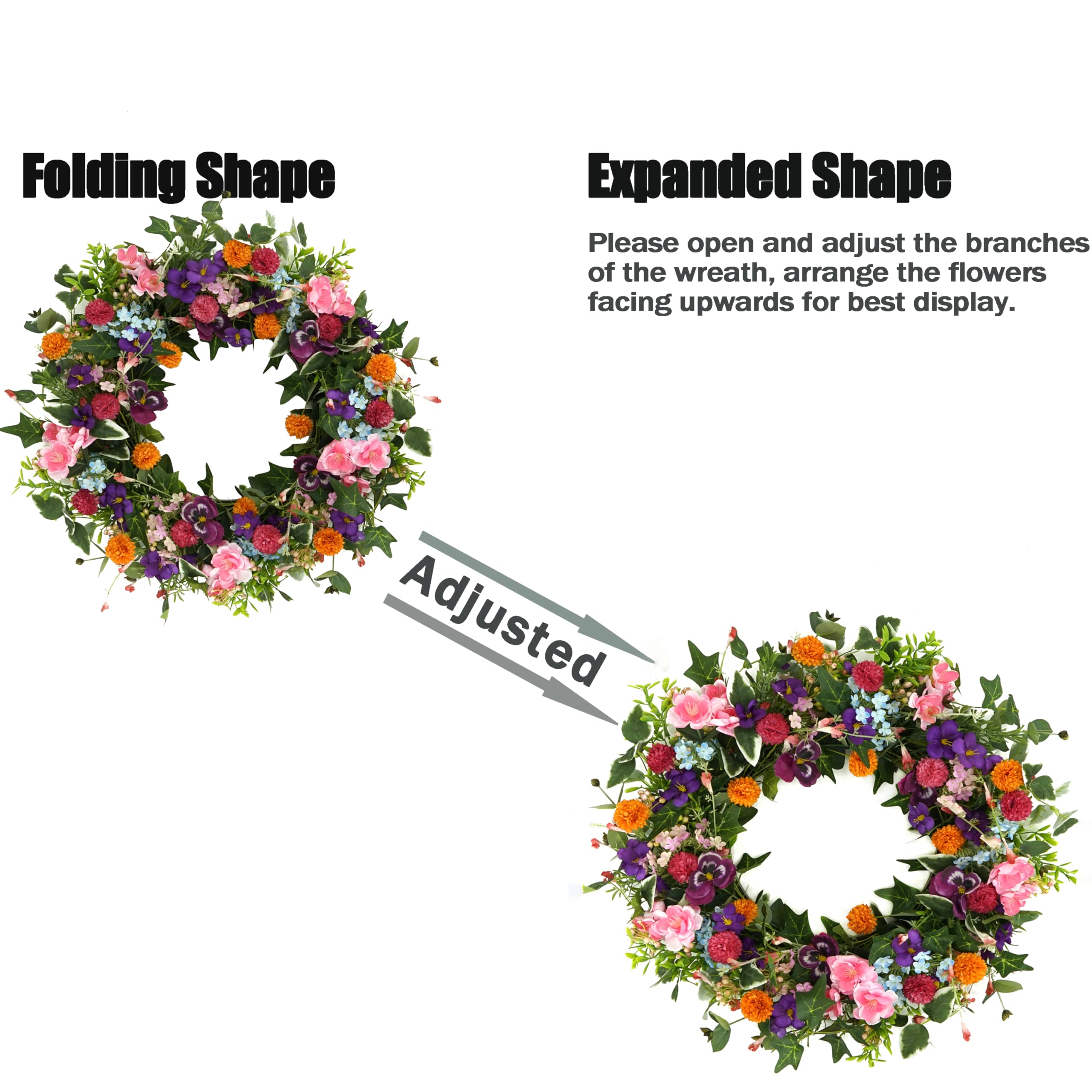 WreathDream purple wildflowers wreath brightens walls with seasonal charm.