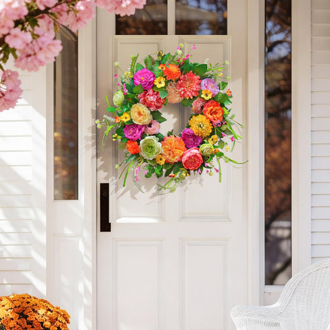 WreathQueen easy-to-hang wreath for doors or walls with versatile styling.