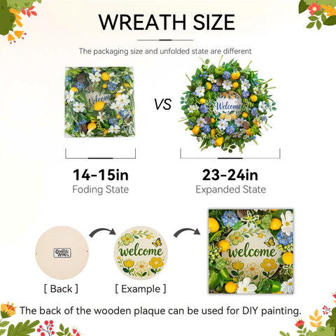 WreathQueen artificial lemon accents brighten summer decor with lifelike citrus detail.