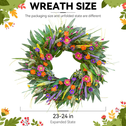 WreathQueen artificial wildflowers close-up shows vibrant hues for seasonal decor.