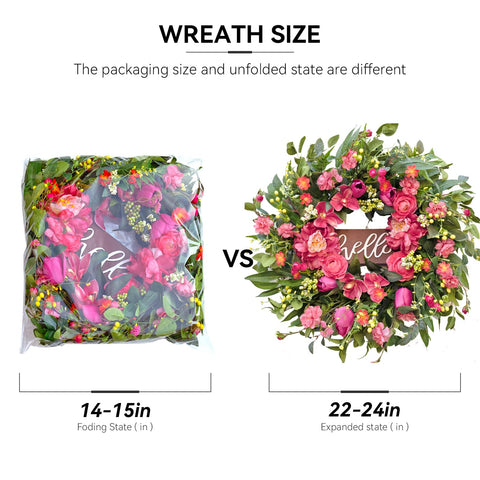 WreathQueen Farmhouse wall decor idea enhances seasonal interior or exterior space.