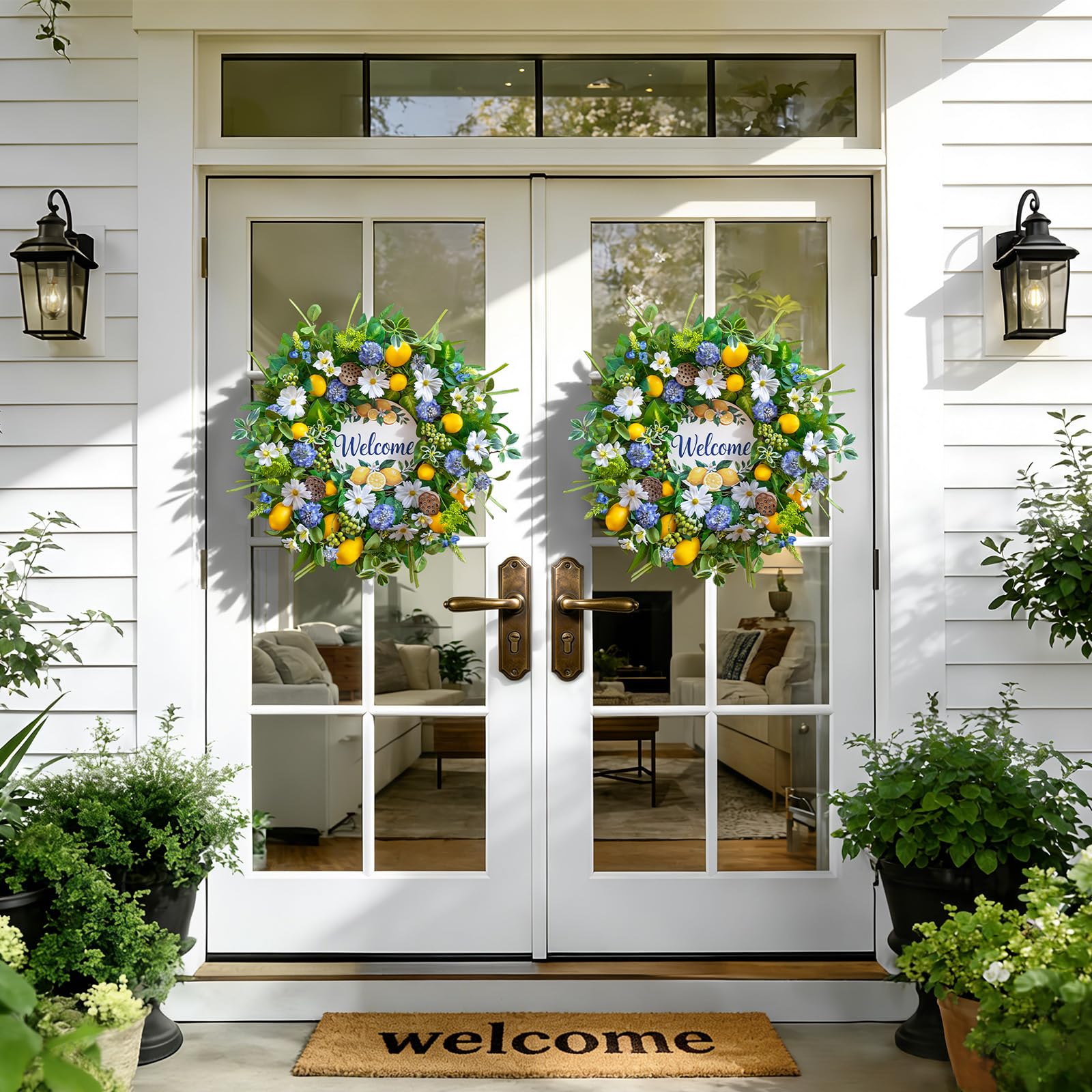 WreathQueen lotus pod accents provide unique texture and focal points.