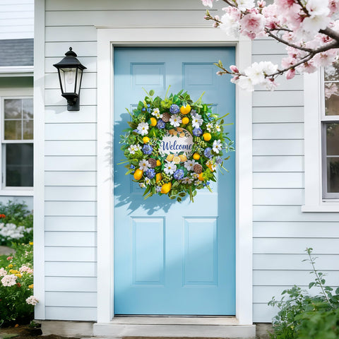 WreathQueen natural grapevine base offers rustic support for versatile display.