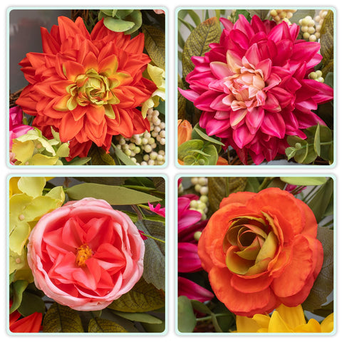WreathQueen outdoor-indoor wreath weatherproof for year-round display.
