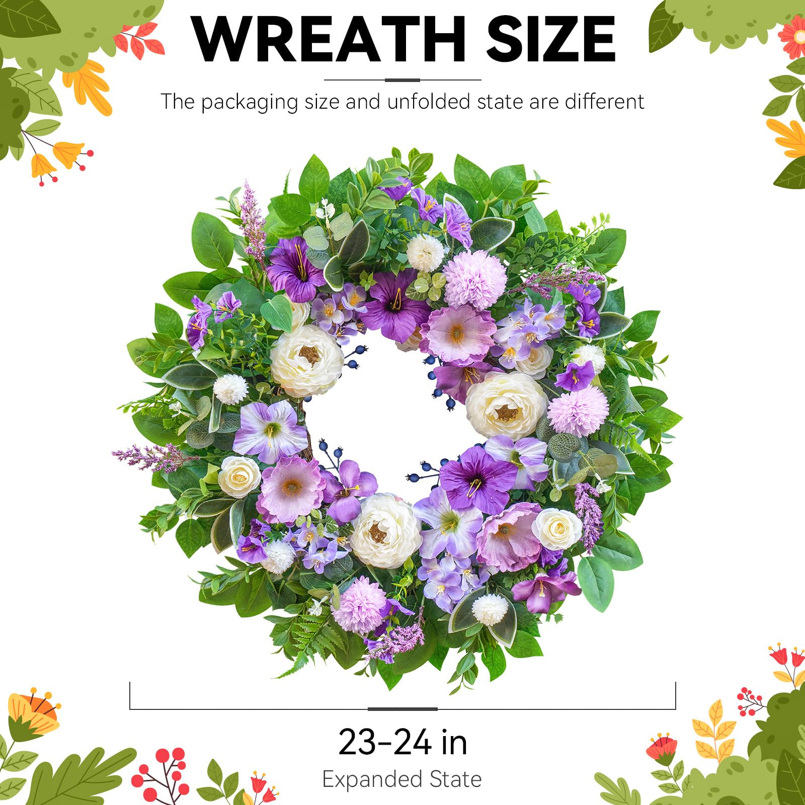 WreathQueen purple morning glory close-up, vibrant color accent for outdoor decor