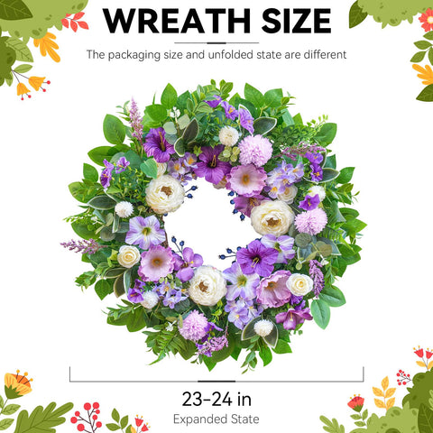 WreathQueen purple morning glory close-up, vibrant color accent for outdoor decor