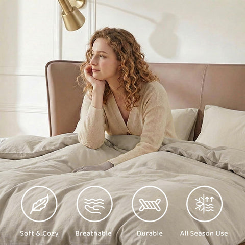 WRENSONGE all-season bedding setup highlights adaptable warmth