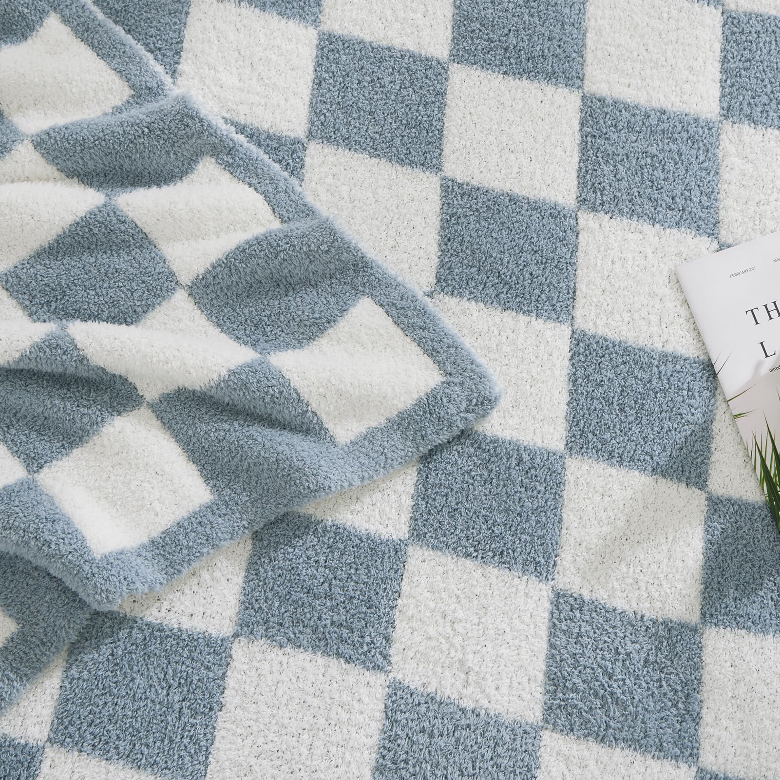 WRENSONGE checkered throw blanket on bed enhances decor