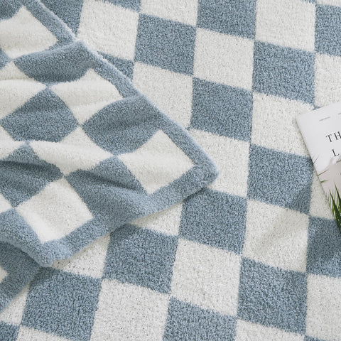 WRENSONGE checkered throw blanket on bed enhances decor